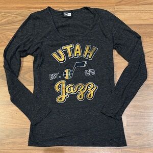 New Era Dark Gray Utah Jazz Women’s Fitted Sports Shirt